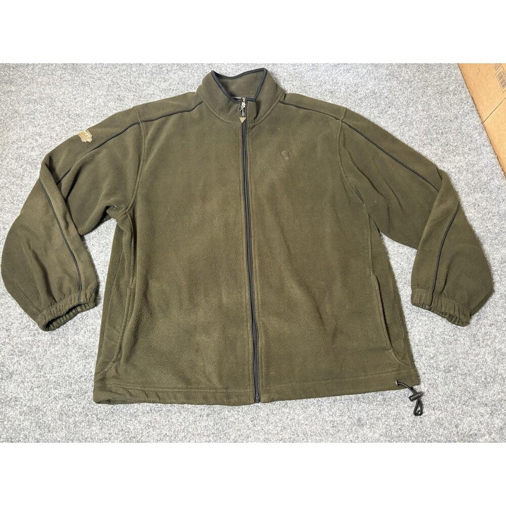 G.H. Bass Jacket Mens XL Green Fleece Full Zip Earth Magmaworx Lined Outdoor